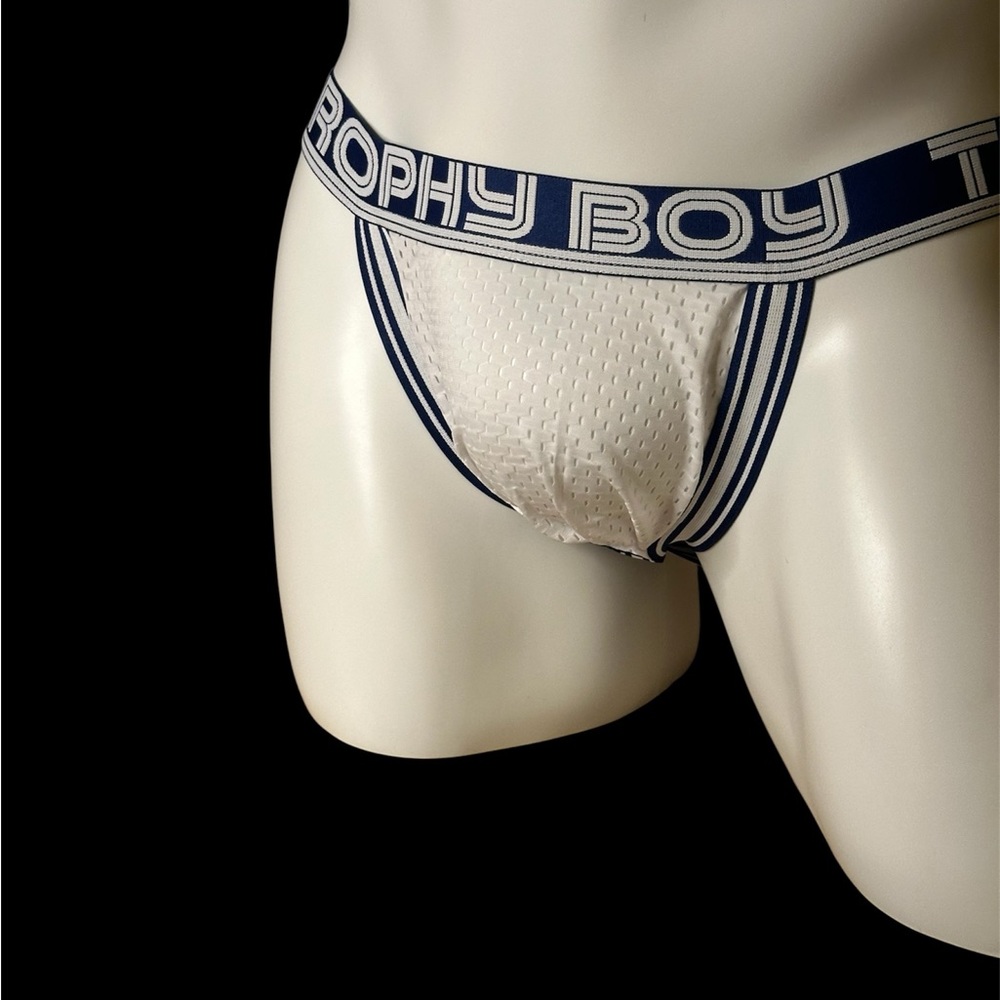Men's White Mesh Briefs